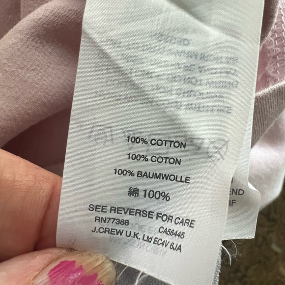 J.Crew pale pink Ruffle Sleeve Boxy Top. Size S..100% cotton. - Picture 7 of 10